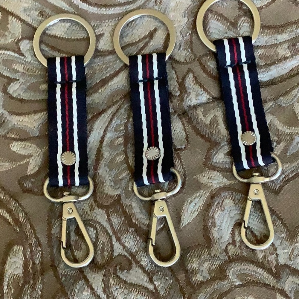 UGG Blue Red White Canvas Strap Keychains